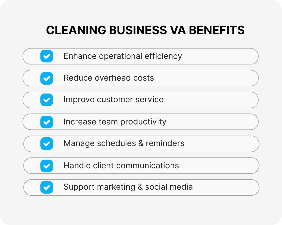 virtual assistant for cleaning business