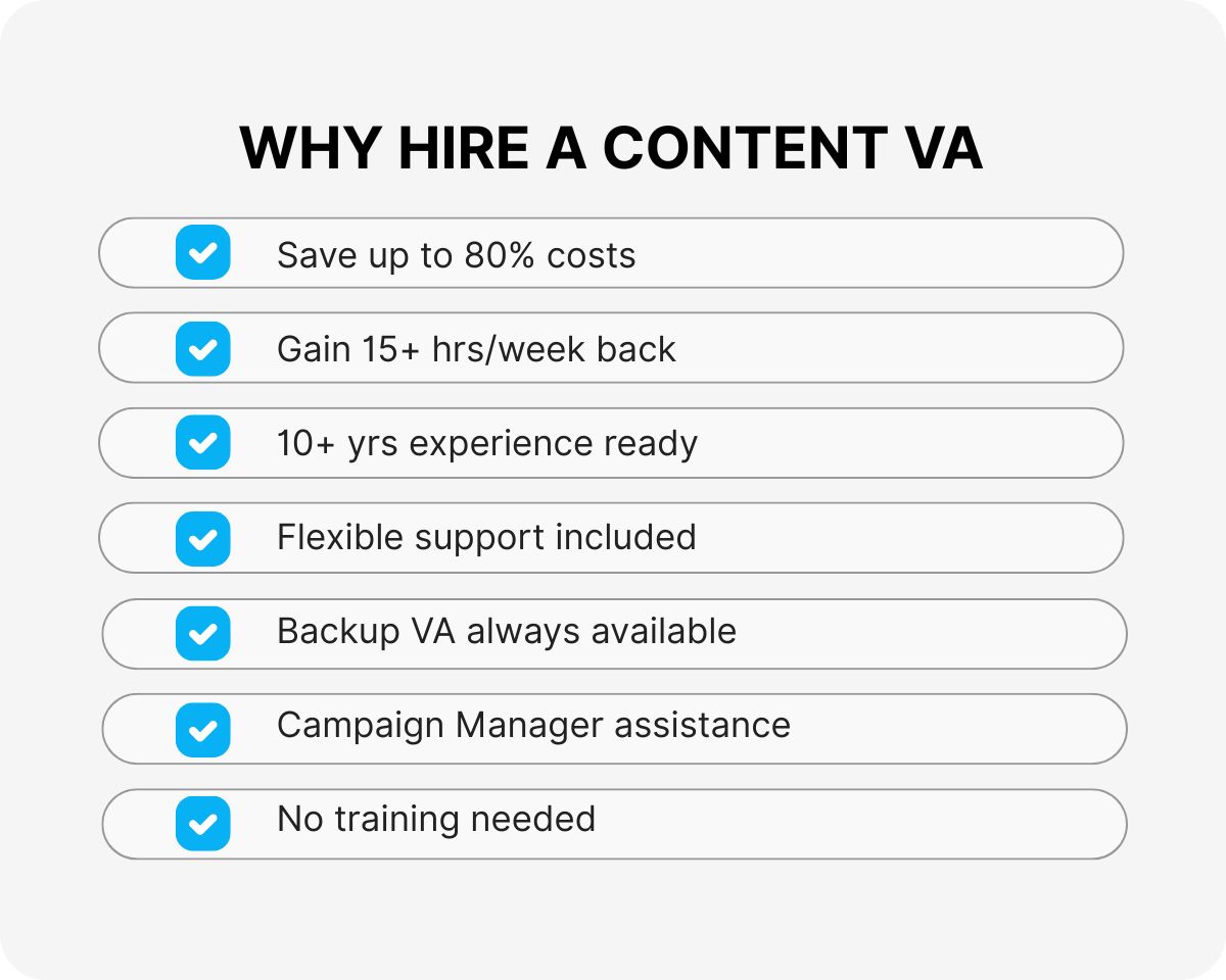 outsource content creation virtual assistant