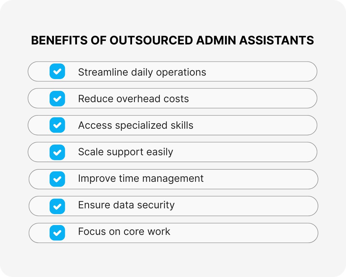 outsourced office admin assistant