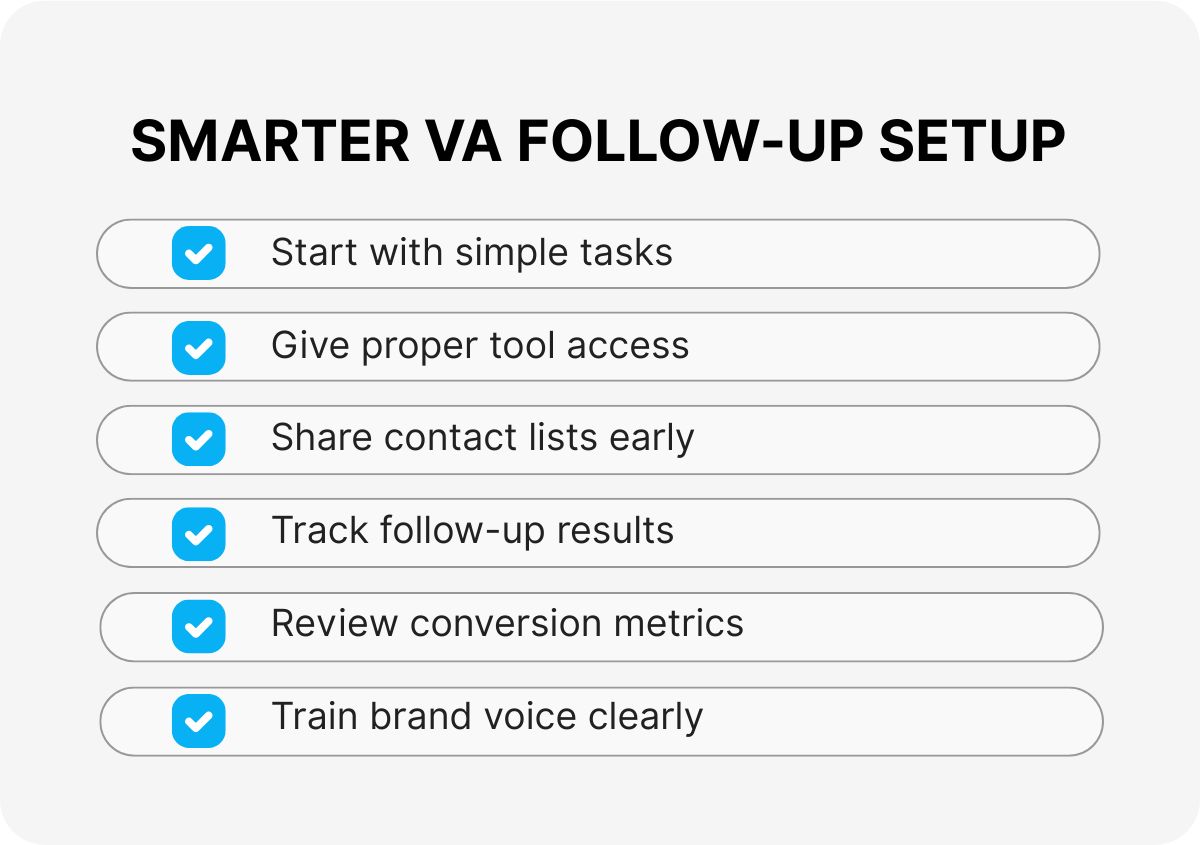 automate follow ups with VA