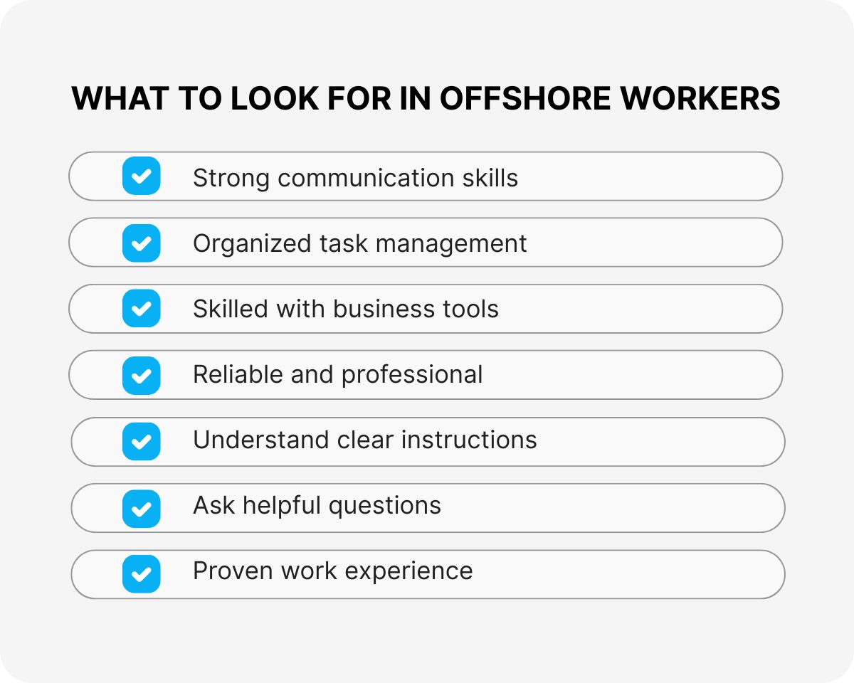 offshore administrative support services